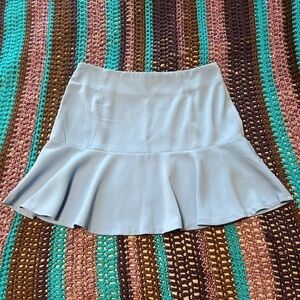 Sfera Blue Skirt with bottom flare and side zipper, Size European Medium